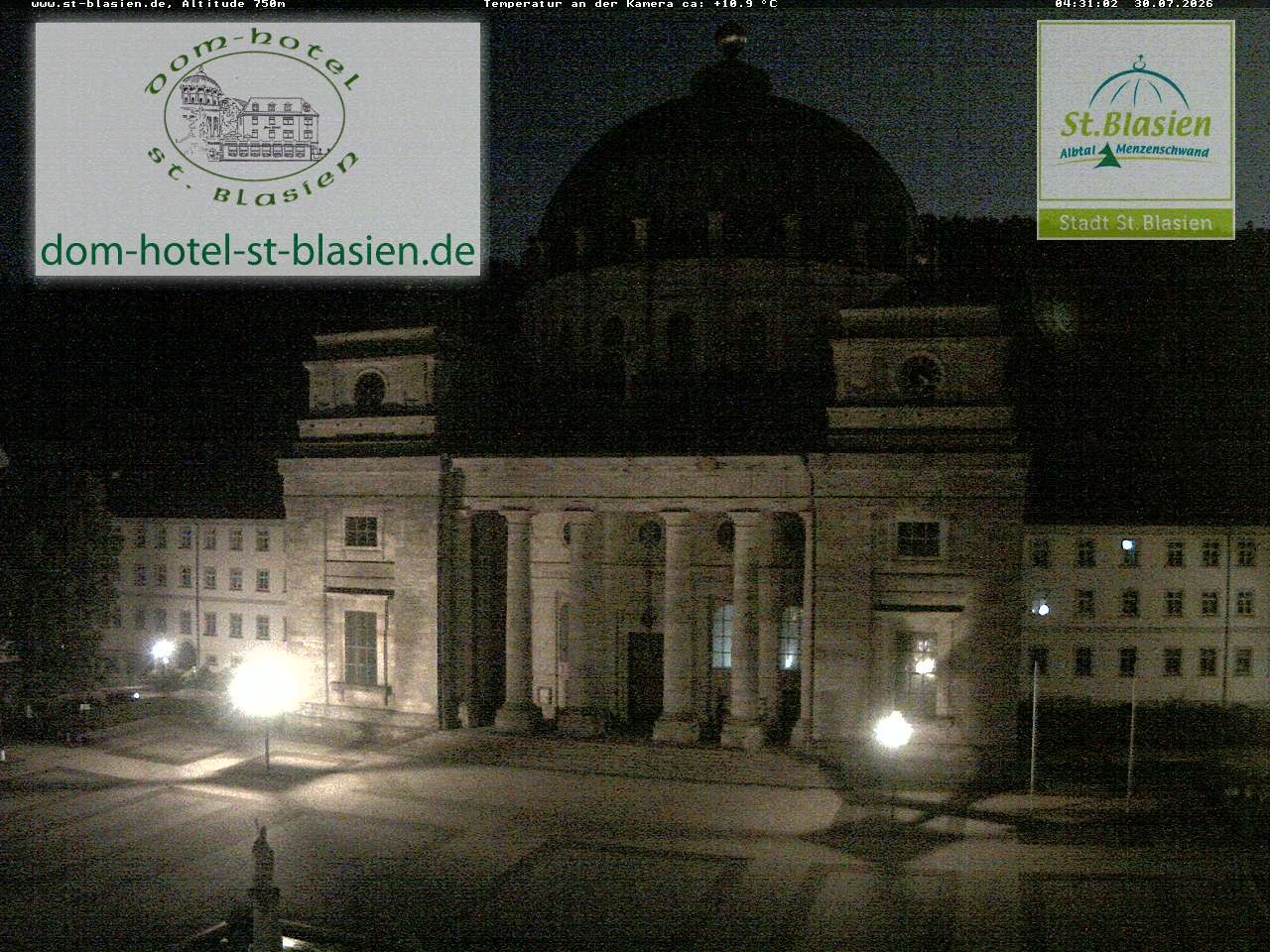 Archiv Foto Webcam St Blasien Menzenschwand Domplatz
