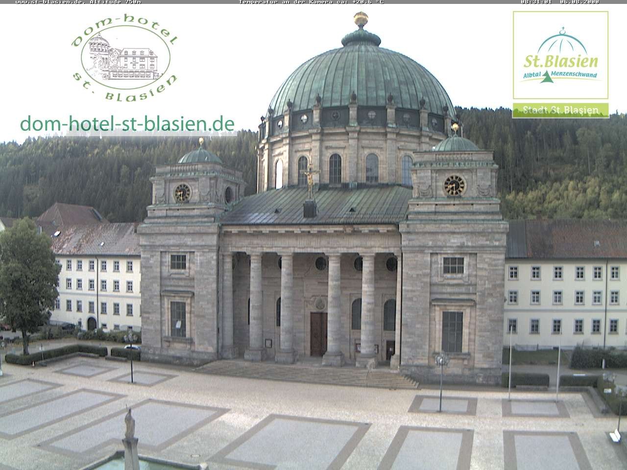 Archived image Webcam St Blasien Menzenschwand cathedral