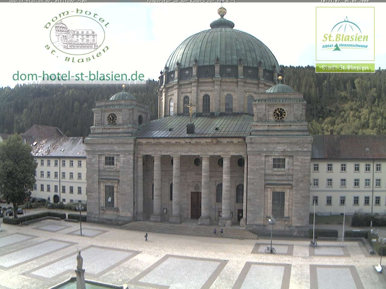 Archived image Webcam St Blasien Menzenschwand cathedral