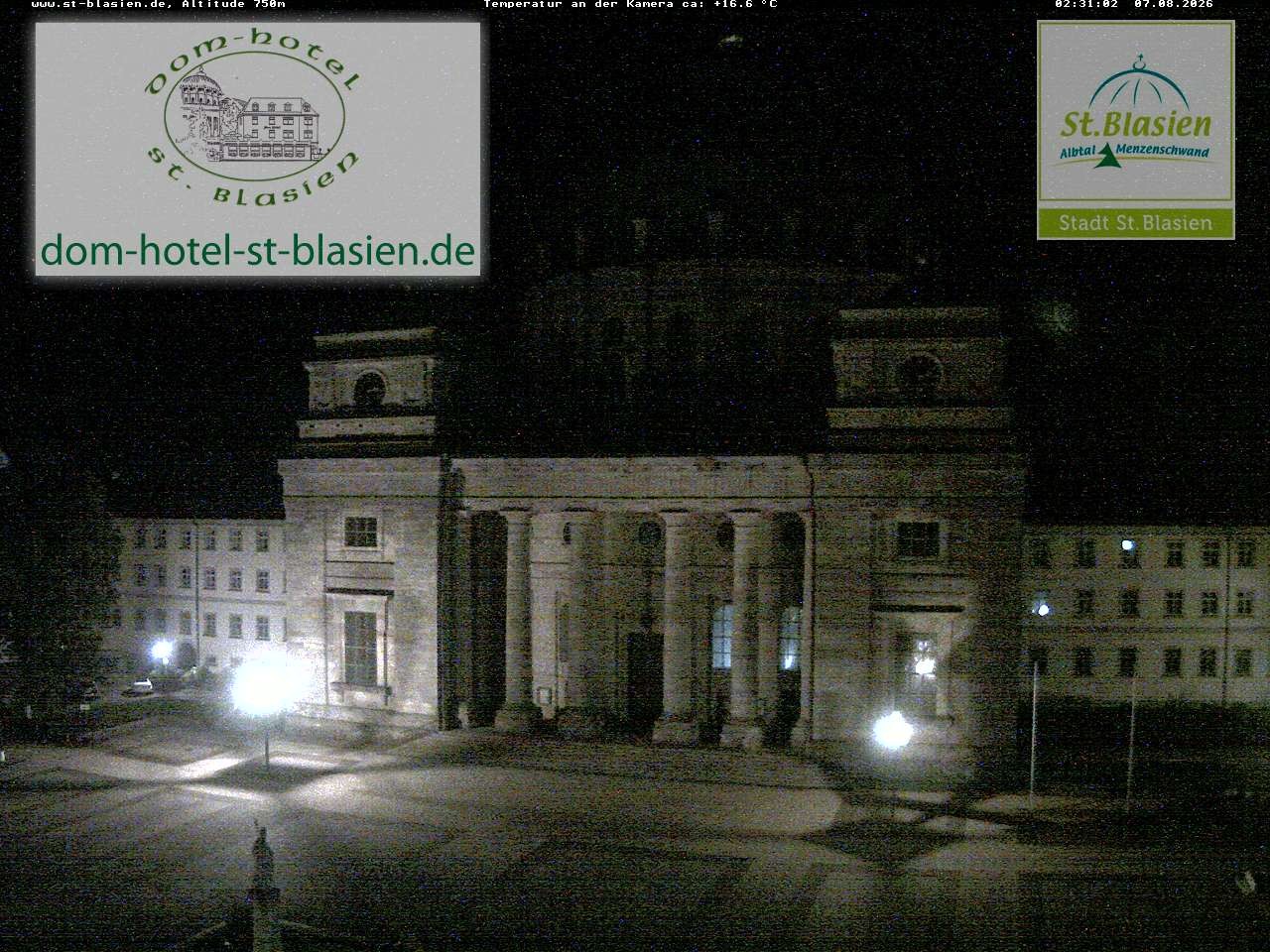 Archived image Webcam St Blasien Menzenschwand cathedral