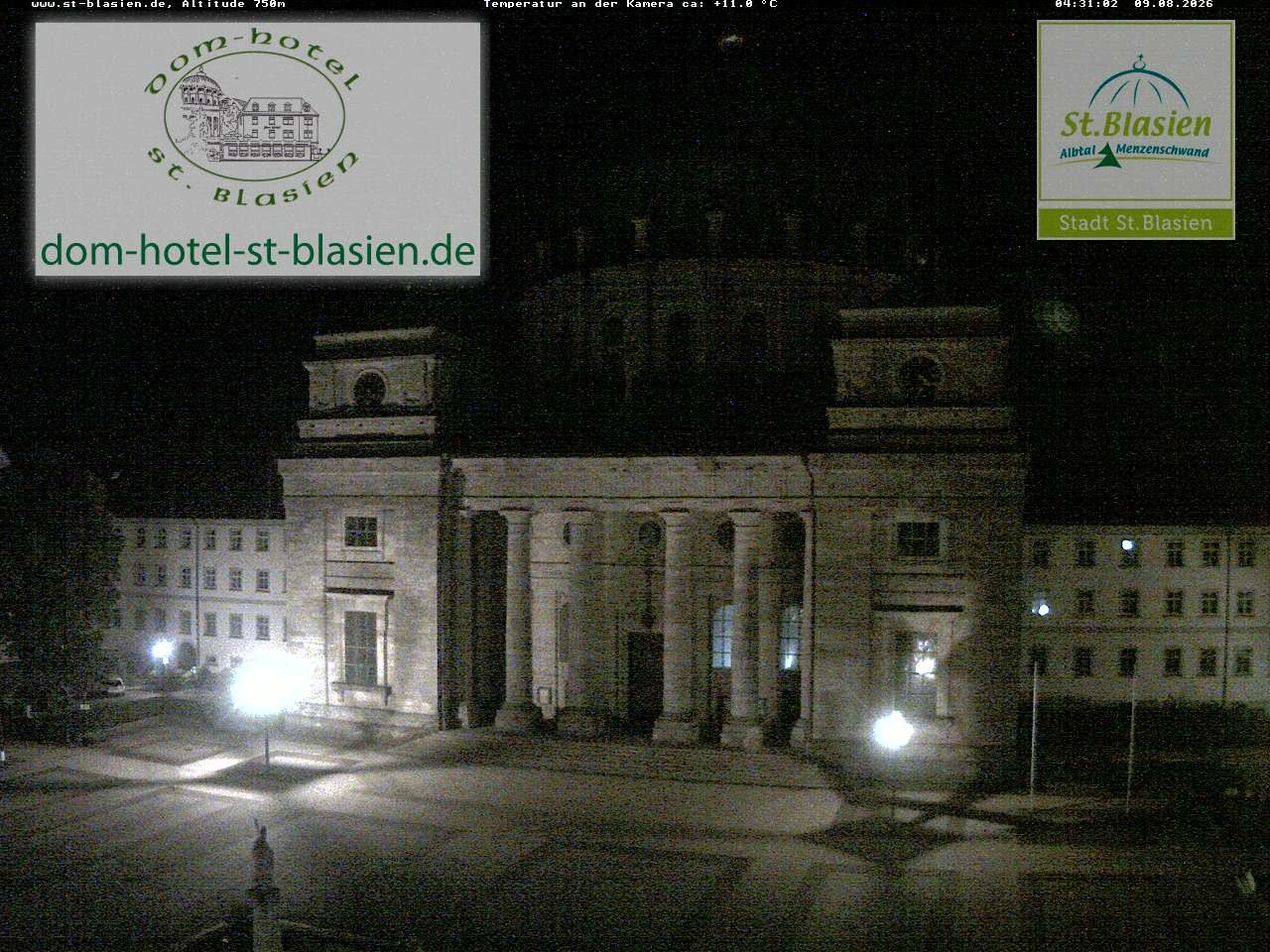 Archiv Foto Webcam St Blasien Menzenschwand Domplatz