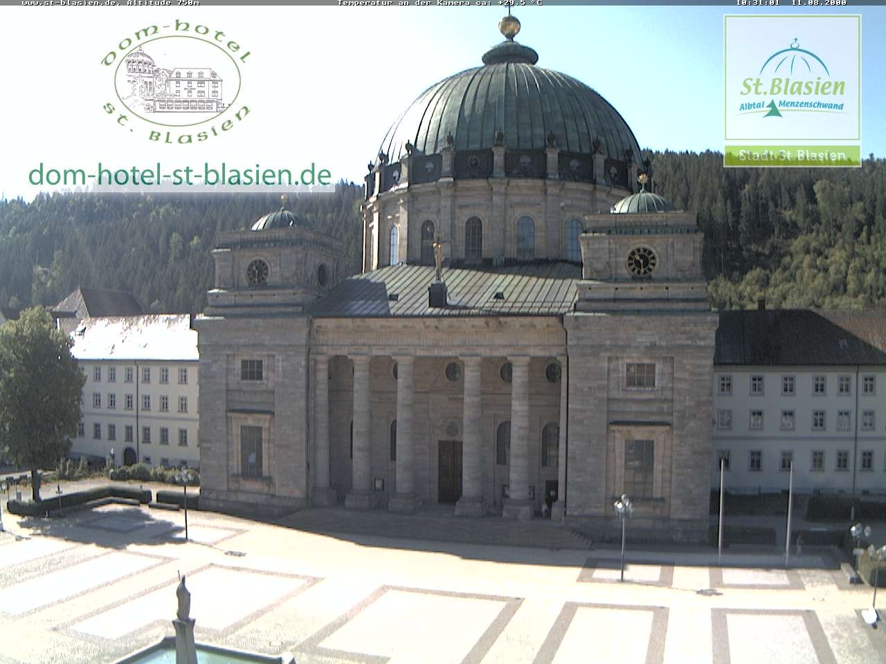 Archived image Webcam St Blasien Menzenschwand cathedral