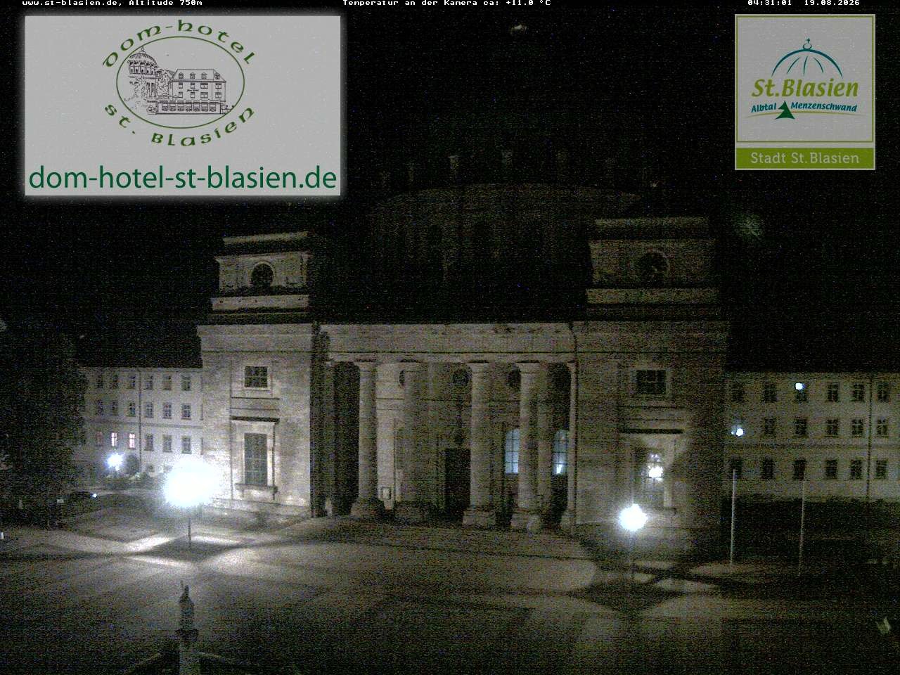 Archiv Foto Webcam St Blasien Menzenschwand Domplatz