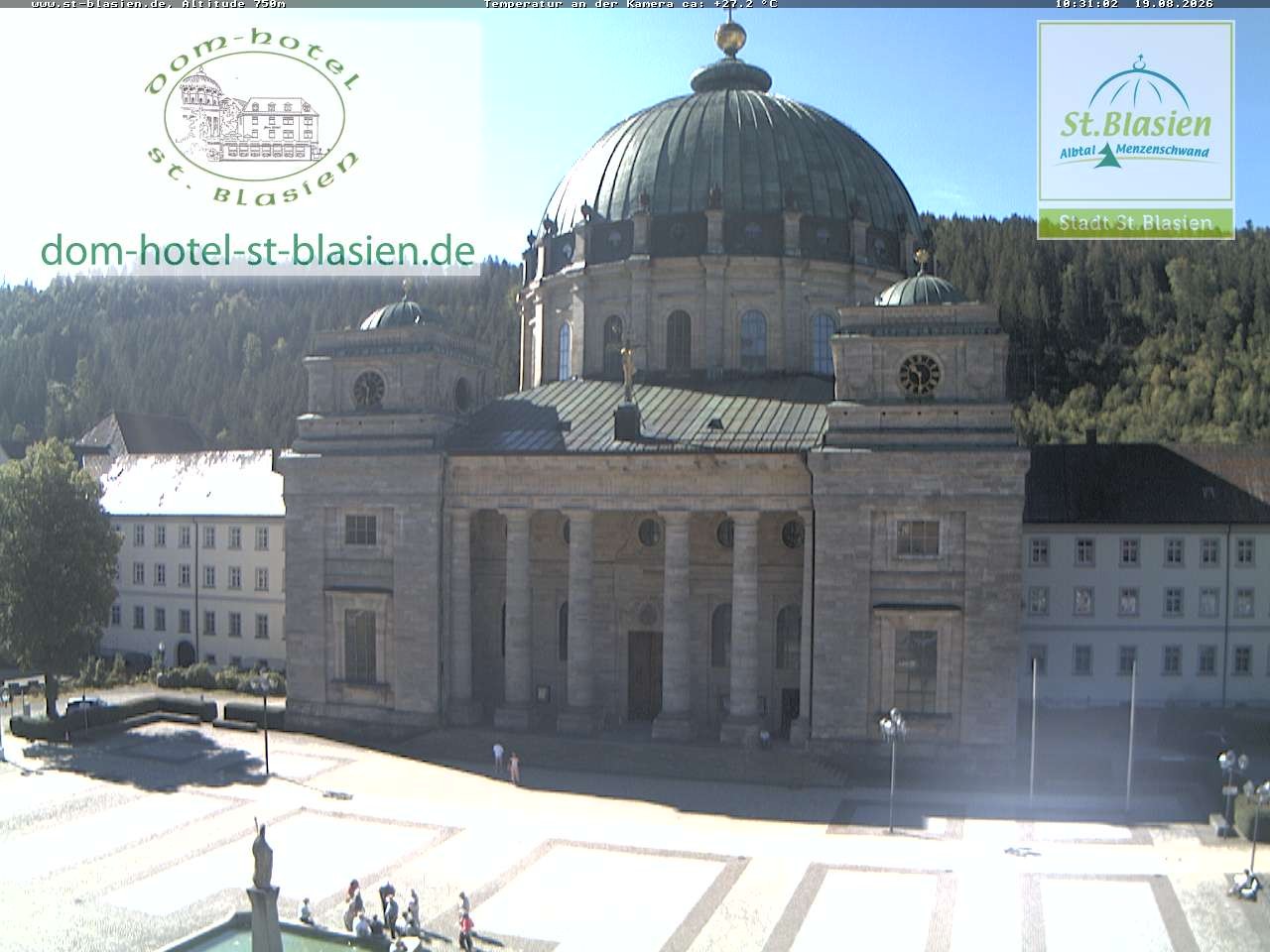 Archiv Foto Webcam St Blasien Menzenschwand Domplatz