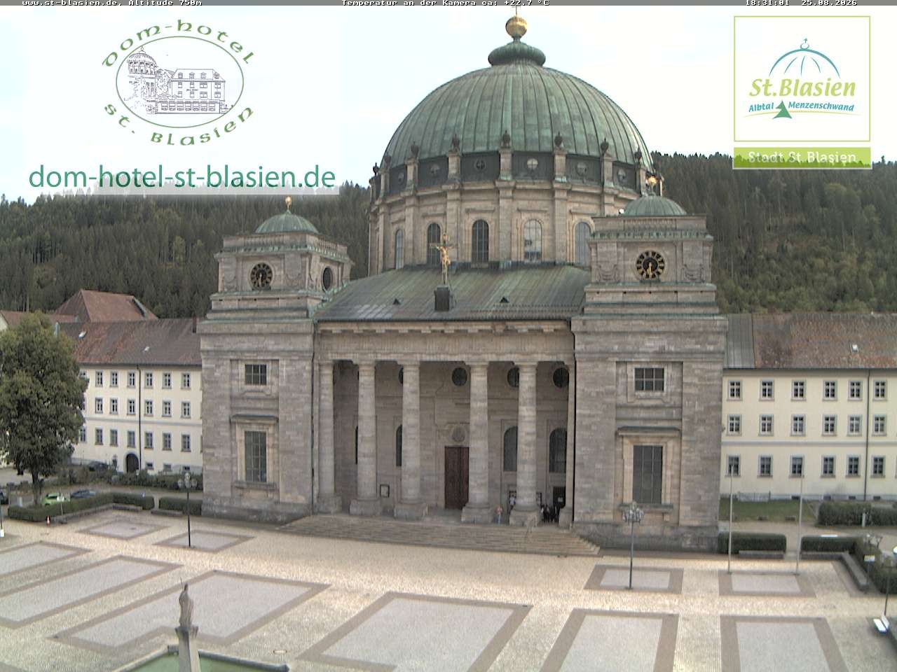 Archived image Webcam St Blasien Menzenschwand cathedral