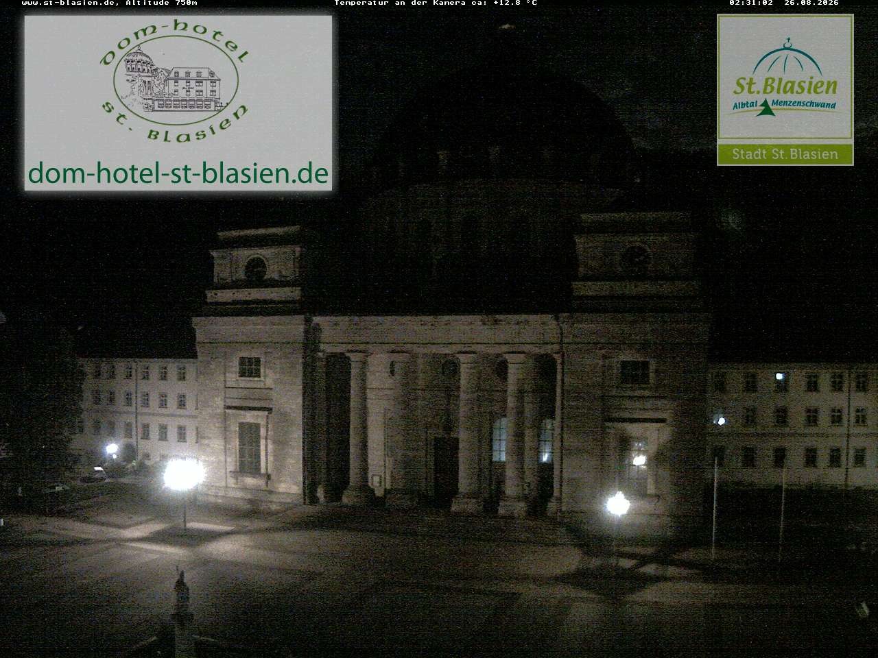 Archived image Webcam St Blasien Menzenschwand cathedral