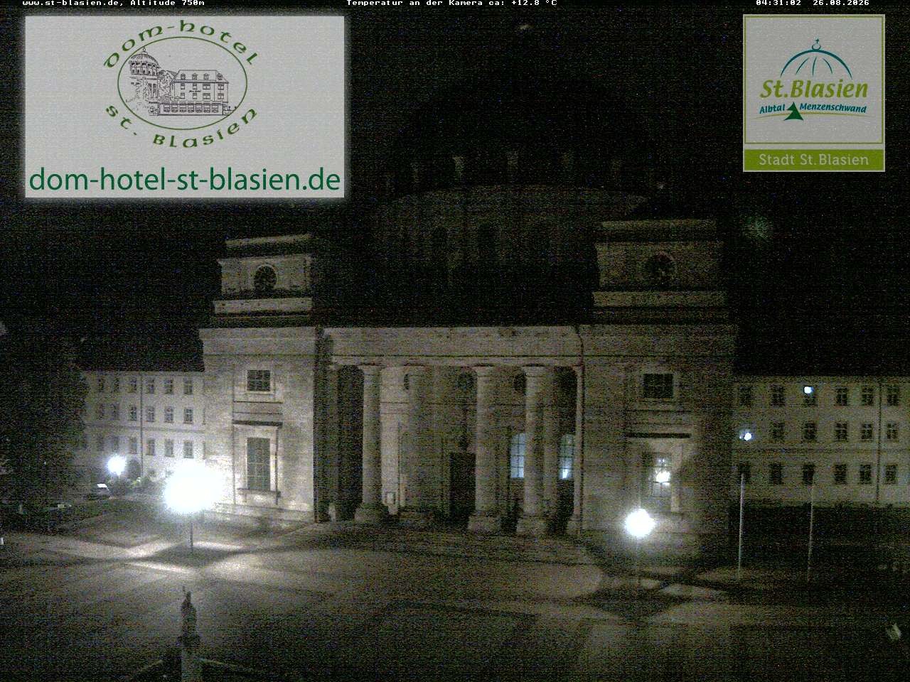 Archived image Webcam St Blasien Menzenschwand cathedral