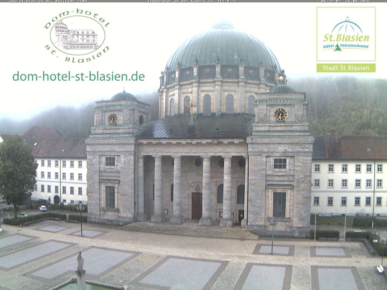Archived image Webcam St Blasien Menzenschwand cathedral