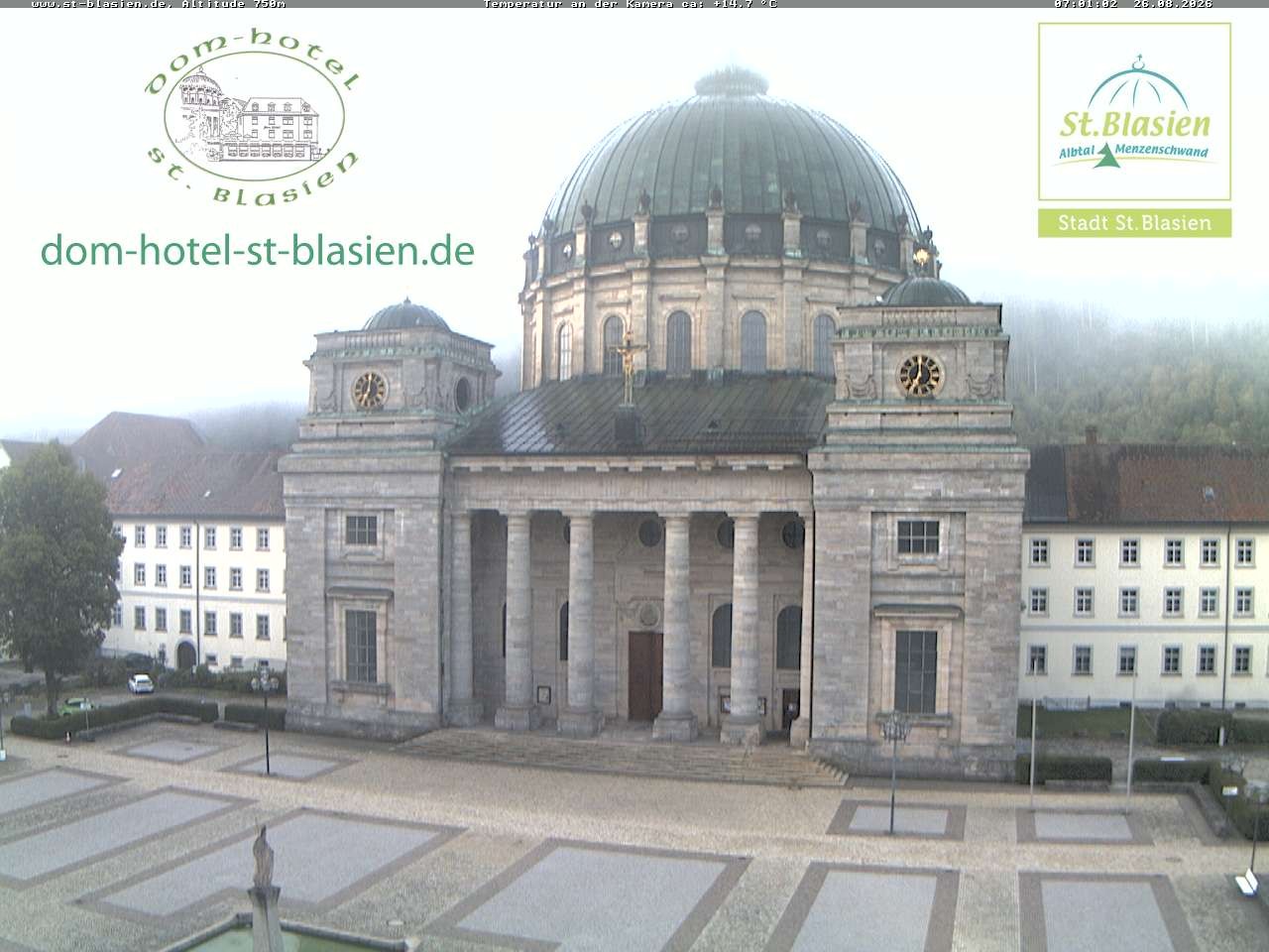 Archived image Webcam St Blasien Menzenschwand cathedral