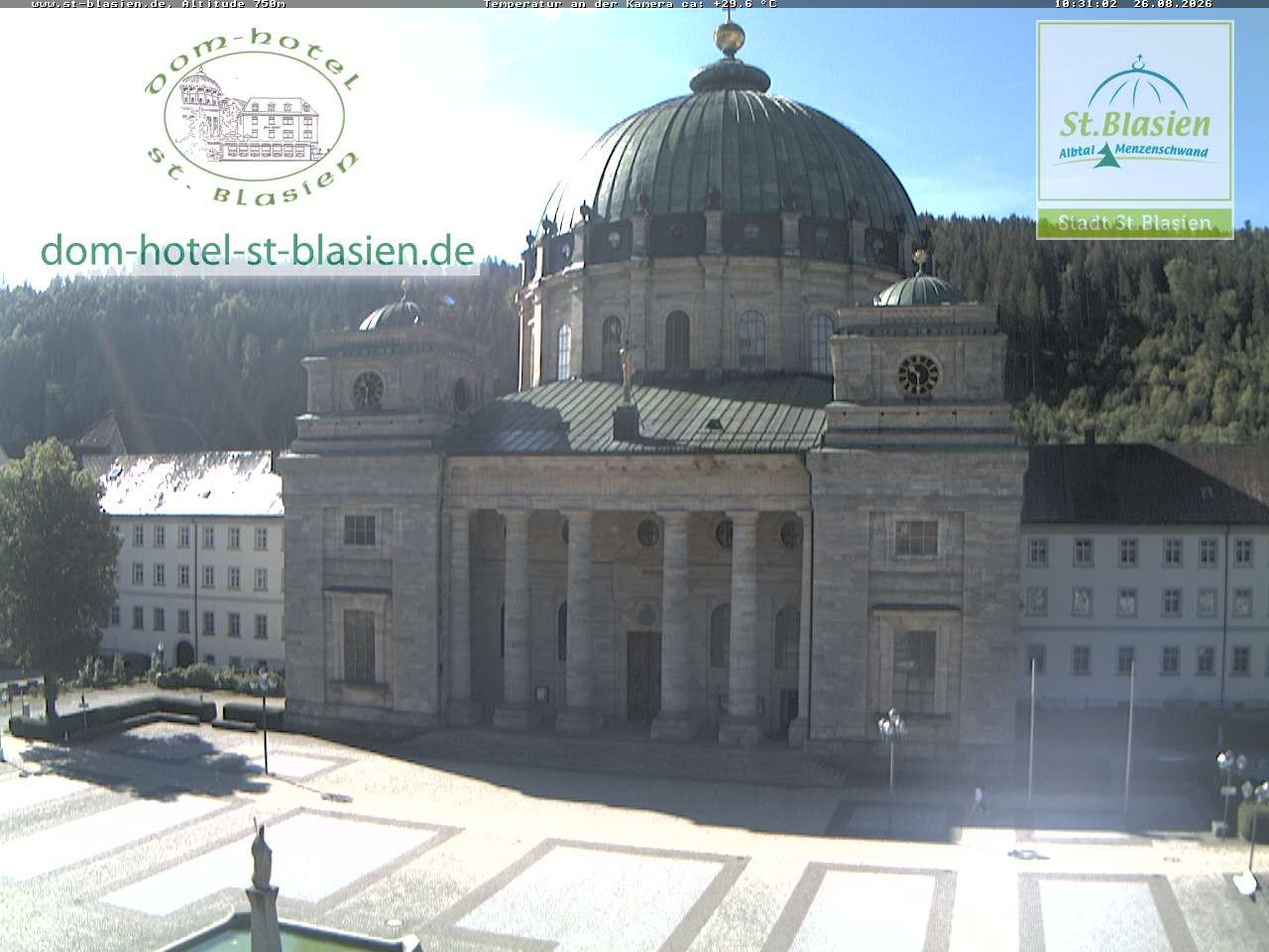 Archived image Webcam St Blasien Menzenschwand cathedral
