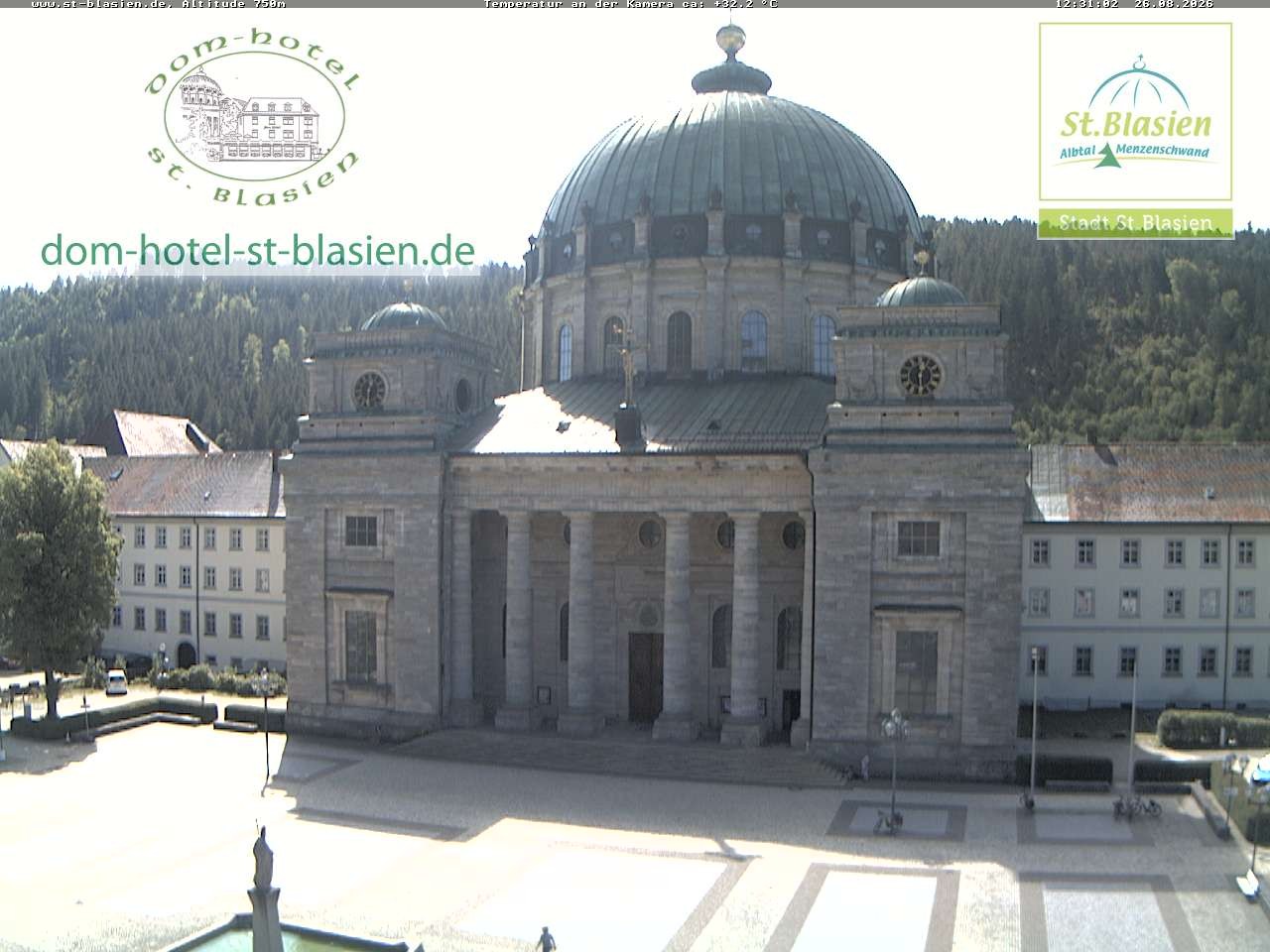 Archived image Webcam St Blasien Menzenschwand cathedral