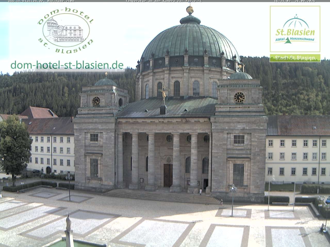 Archived image Webcam St Blasien Menzenschwand cathedral