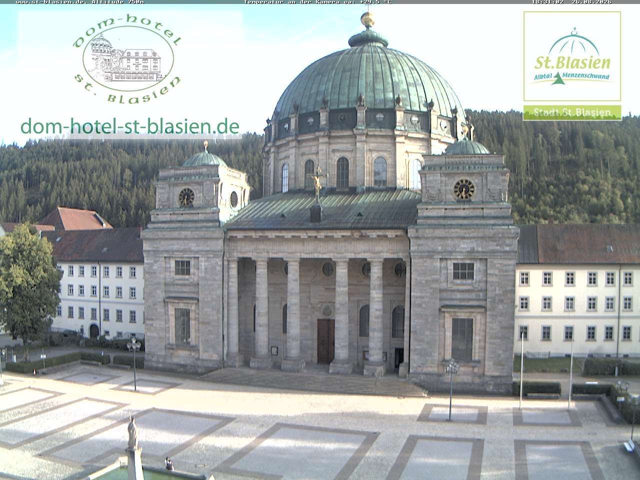 Archived image Webcam St Blasien Menzenschwand cathedral