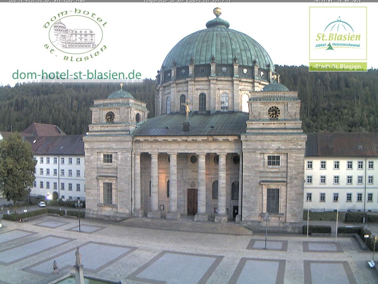 Archived image Webcam St Blasien Menzenschwand cathedral