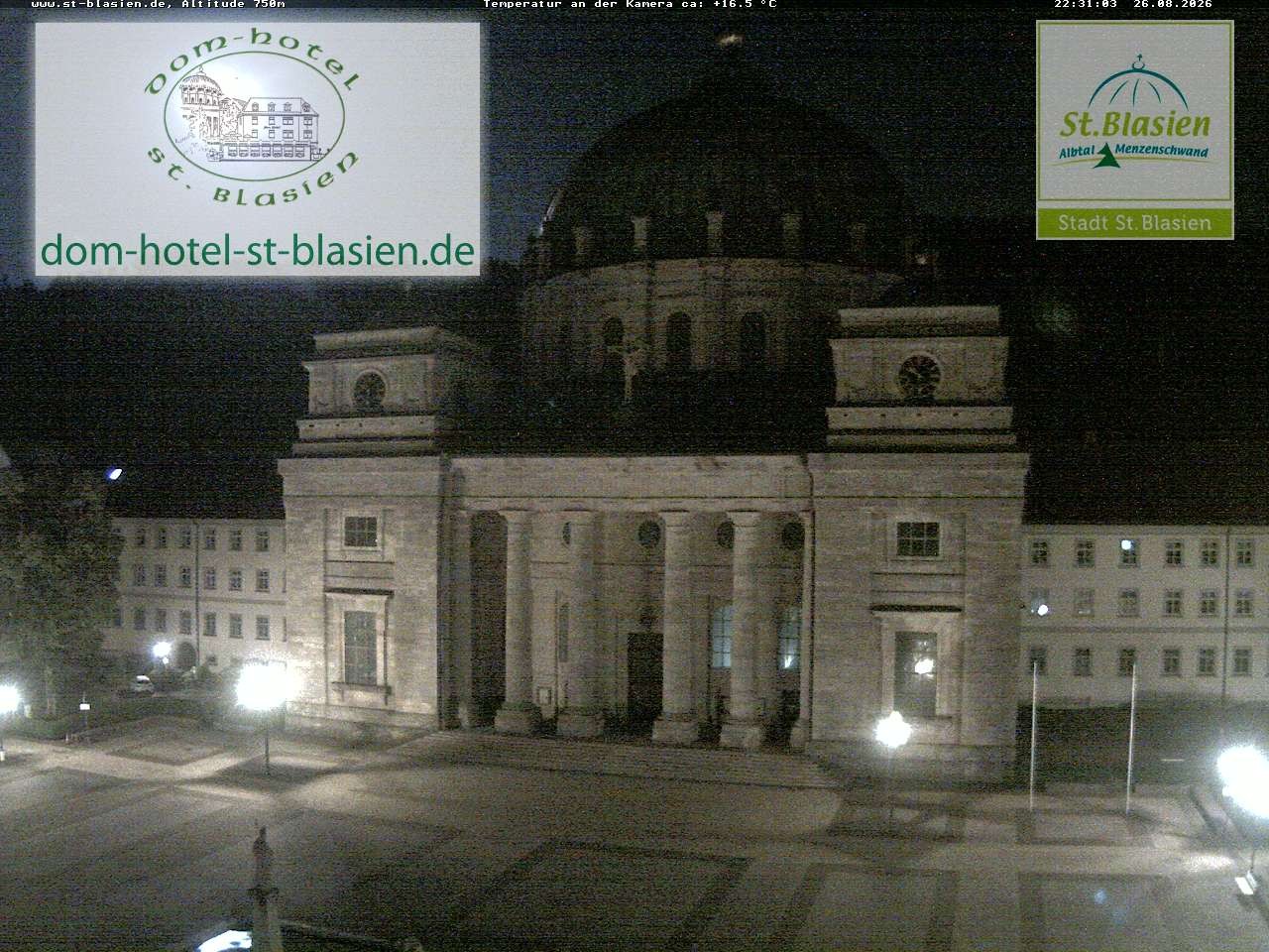 Archived image Webcam St Blasien Menzenschwand cathedral