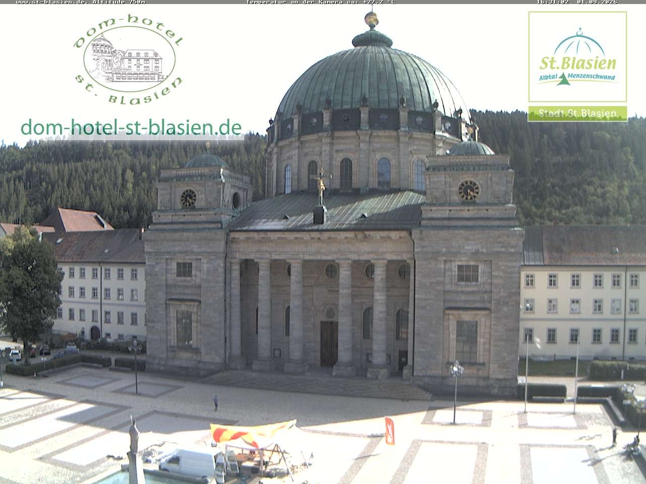 Archiv Foto Webcam St Blasien Menzenschwand Domplatz