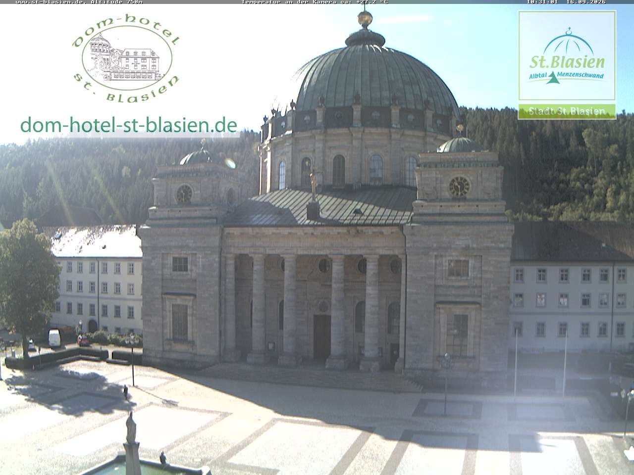 Archiv Foto Webcam St Blasien Menzenschwand Domplatz