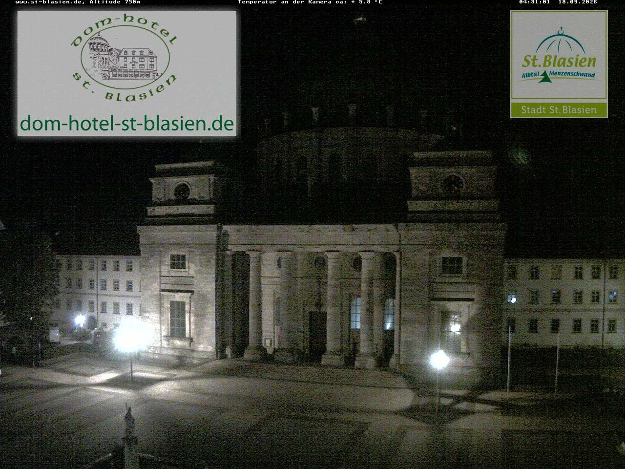 Archiv Foto Webcam St Blasien Menzenschwand Domplatz