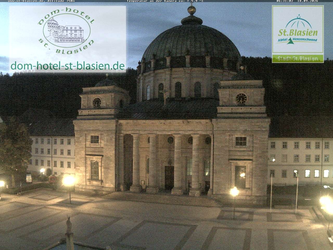 Archiv Foto Webcam St Blasien Menzenschwand Domplatz