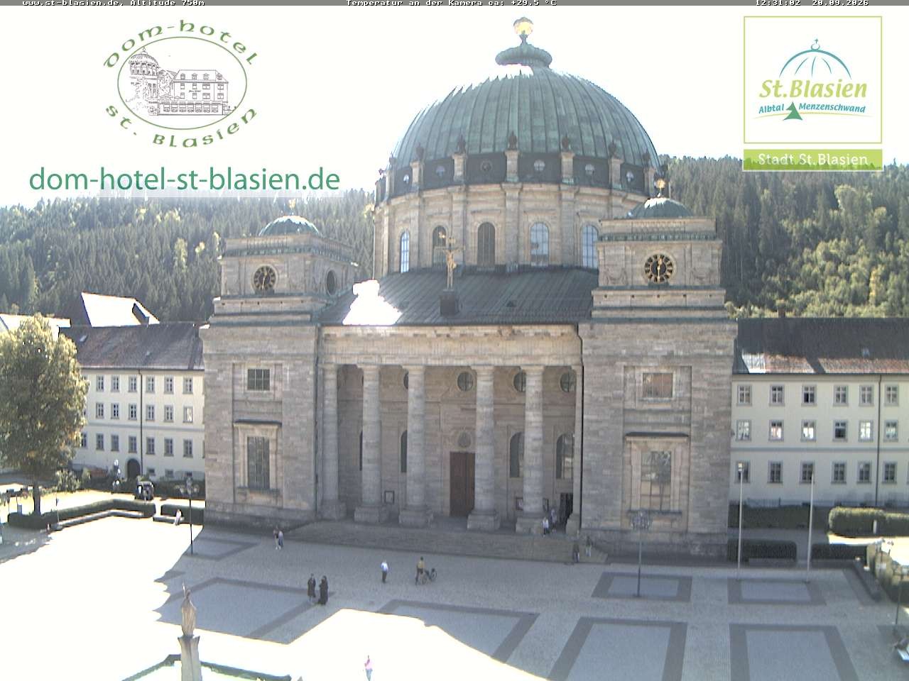 Archiv Foto Webcam St Blasien Menzenschwand Domplatz