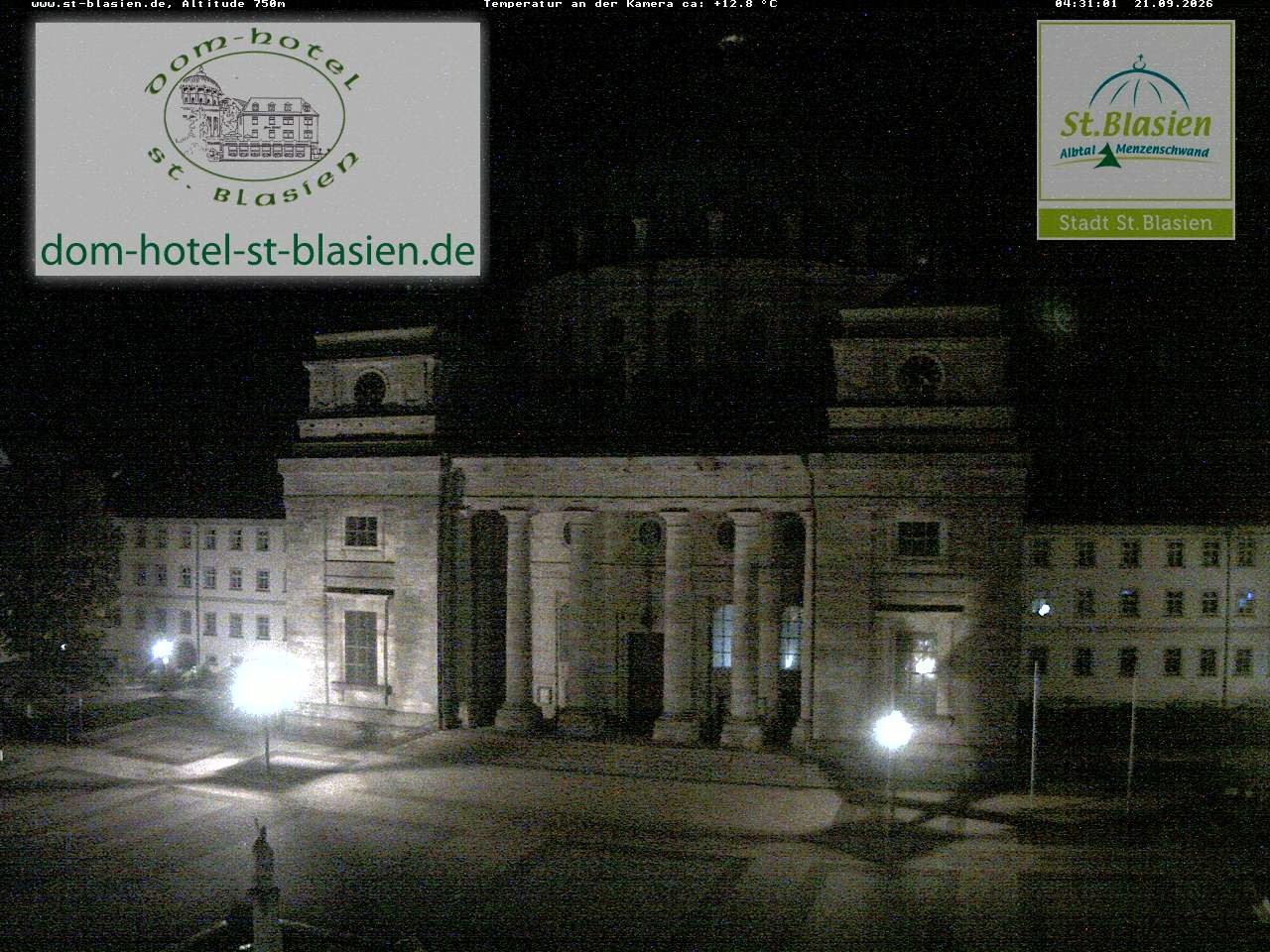 Archiv Foto Webcam St Blasien Menzenschwand Domplatz