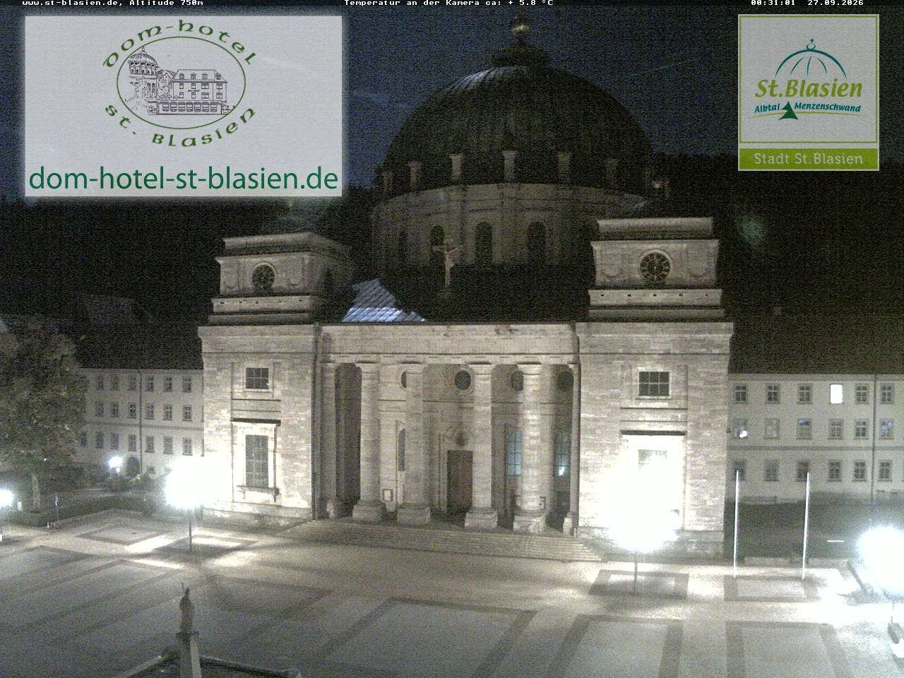 Archiv Foto Webcam St Blasien Menzenschwand Domplatz