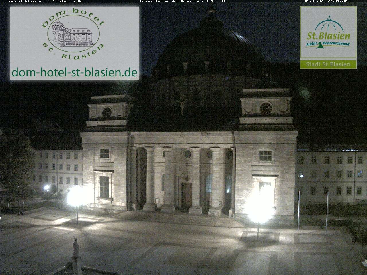 Archiv Foto Webcam St Blasien Menzenschwand Domplatz