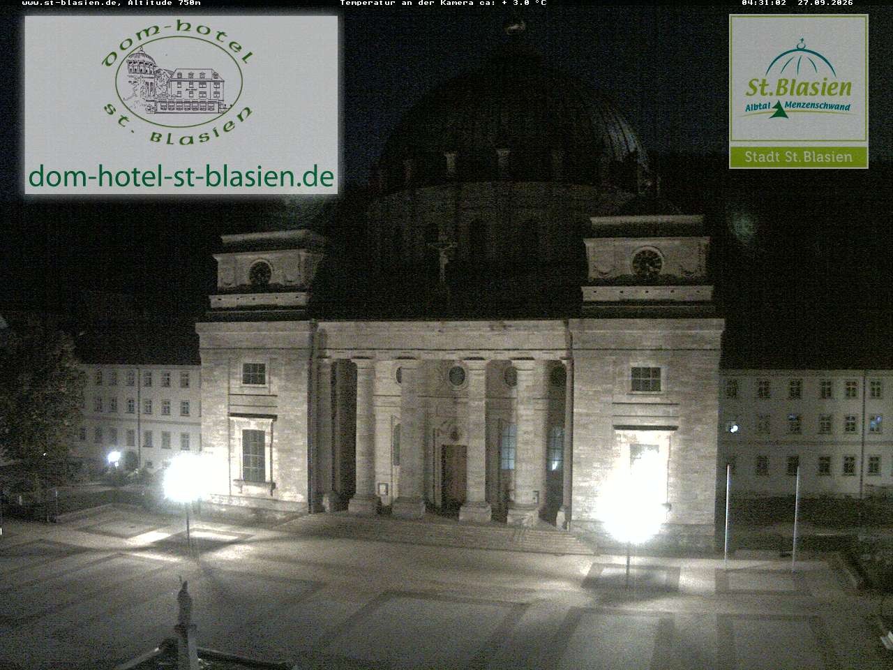 Archiv Foto Webcam St Blasien Menzenschwand Domplatz