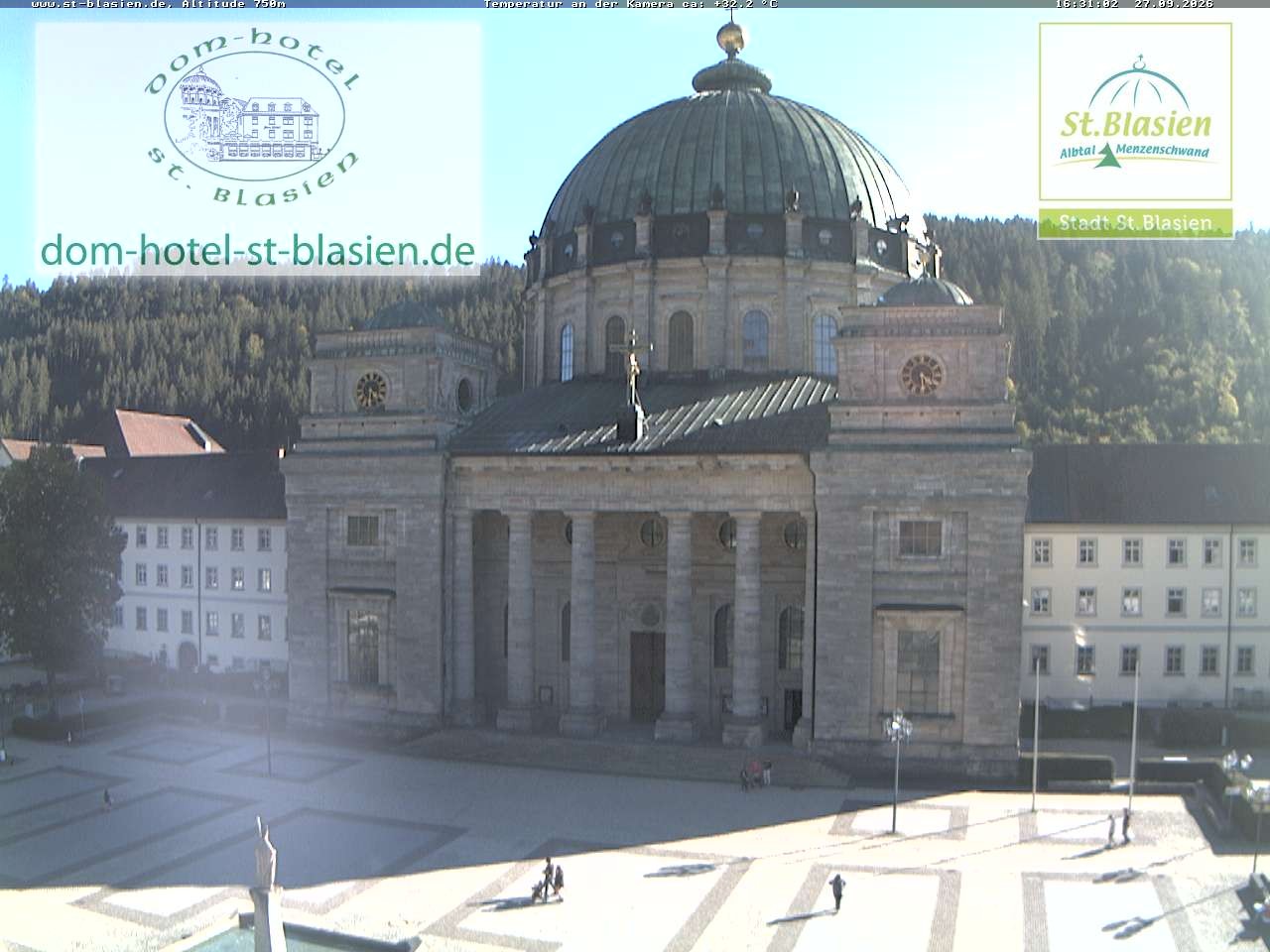 Archiv Foto Webcam St Blasien Menzenschwand Domplatz
