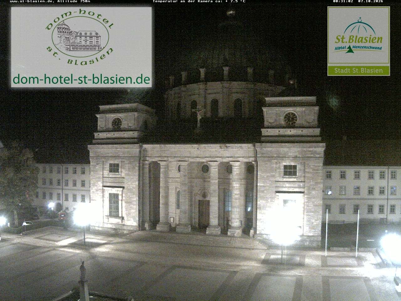 Archiv Foto Webcam St Blasien Menzenschwand Domplatz