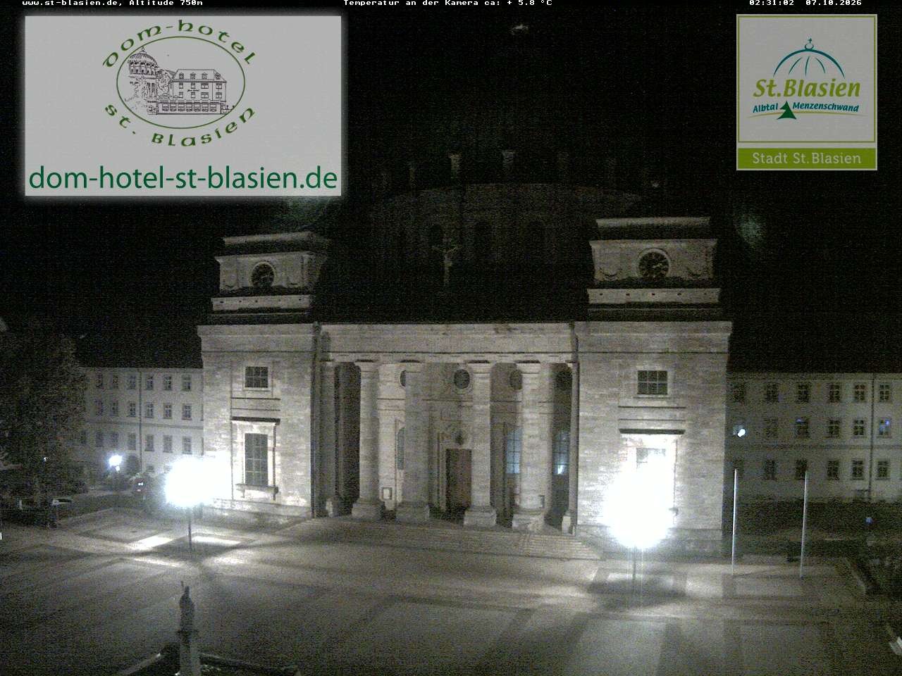 Archiv Foto Webcam St Blasien Menzenschwand Domplatz