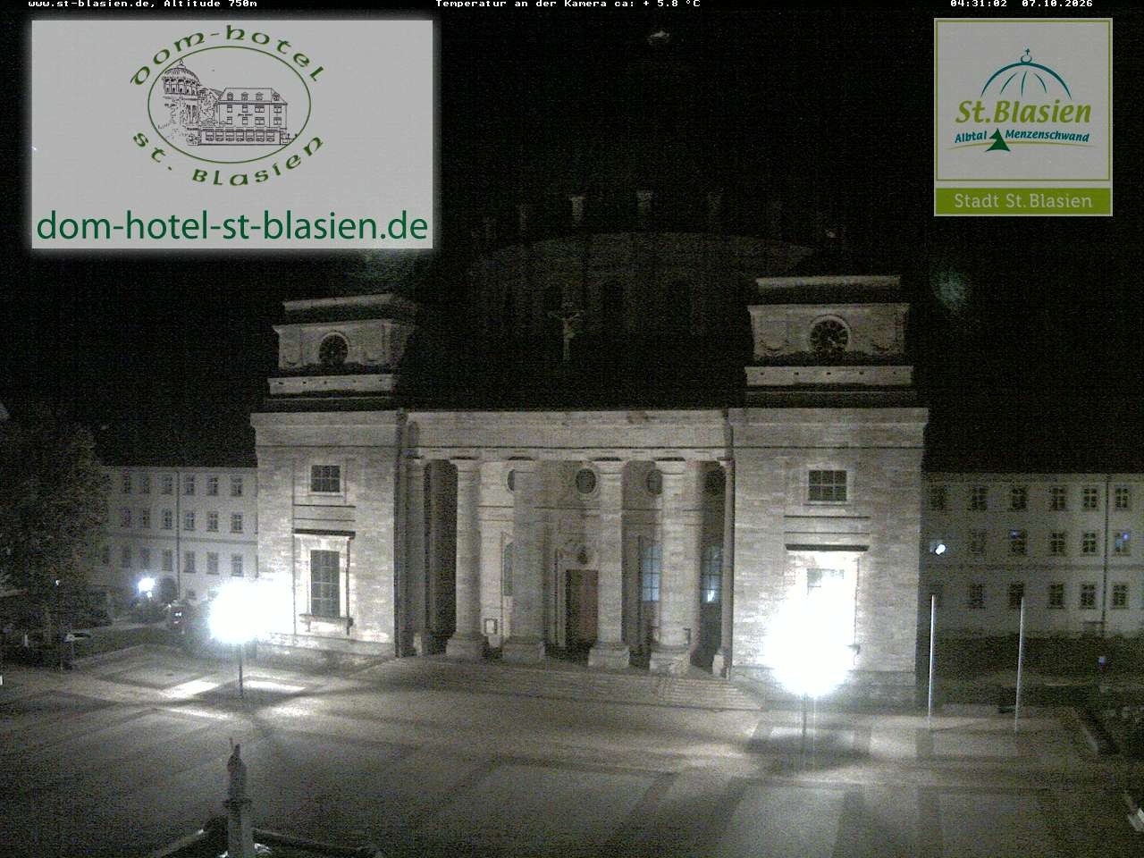 Archiv Foto Webcam St Blasien Menzenschwand Domplatz