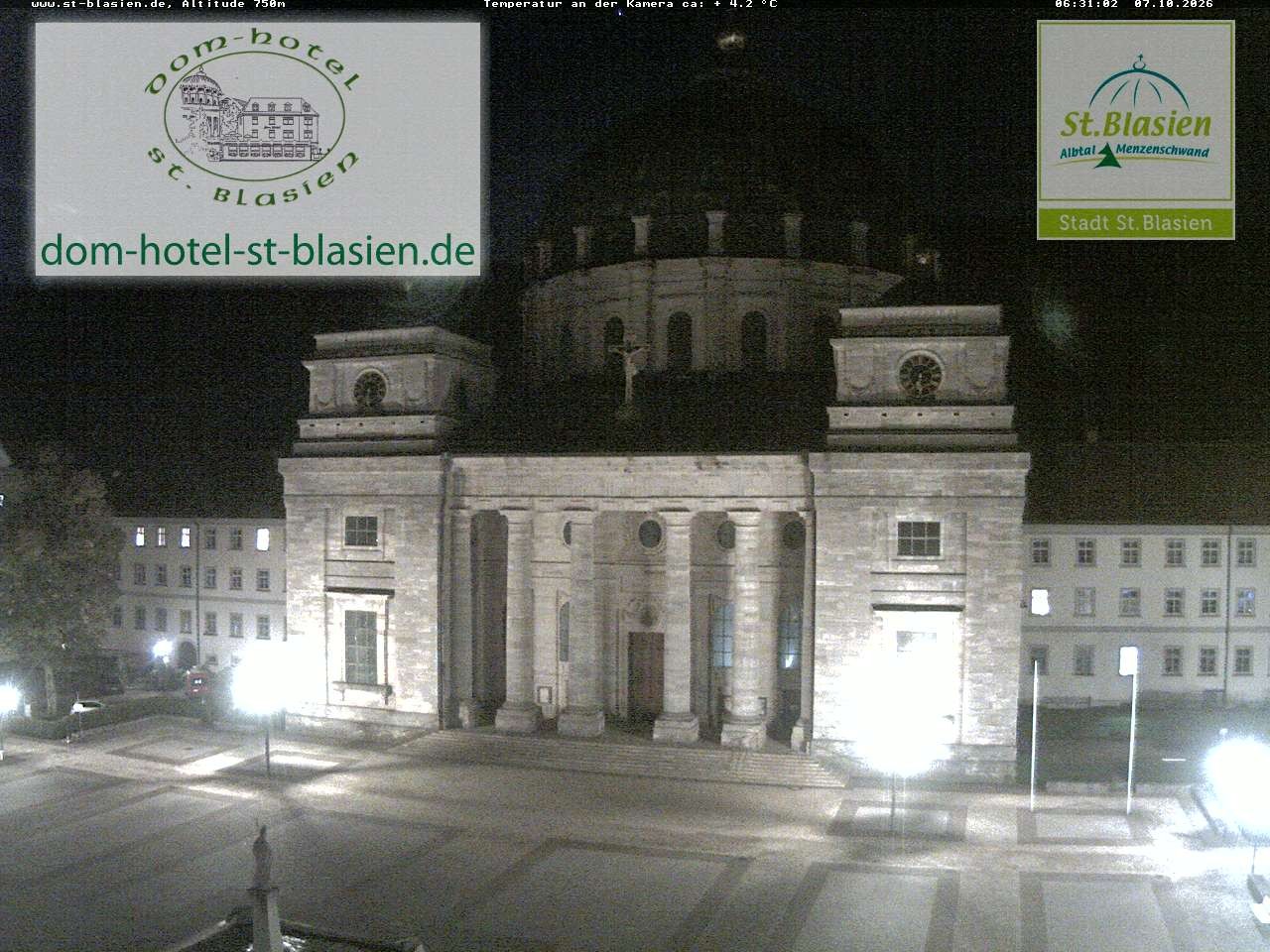 Archiv Foto Webcam St Blasien Menzenschwand Domplatz