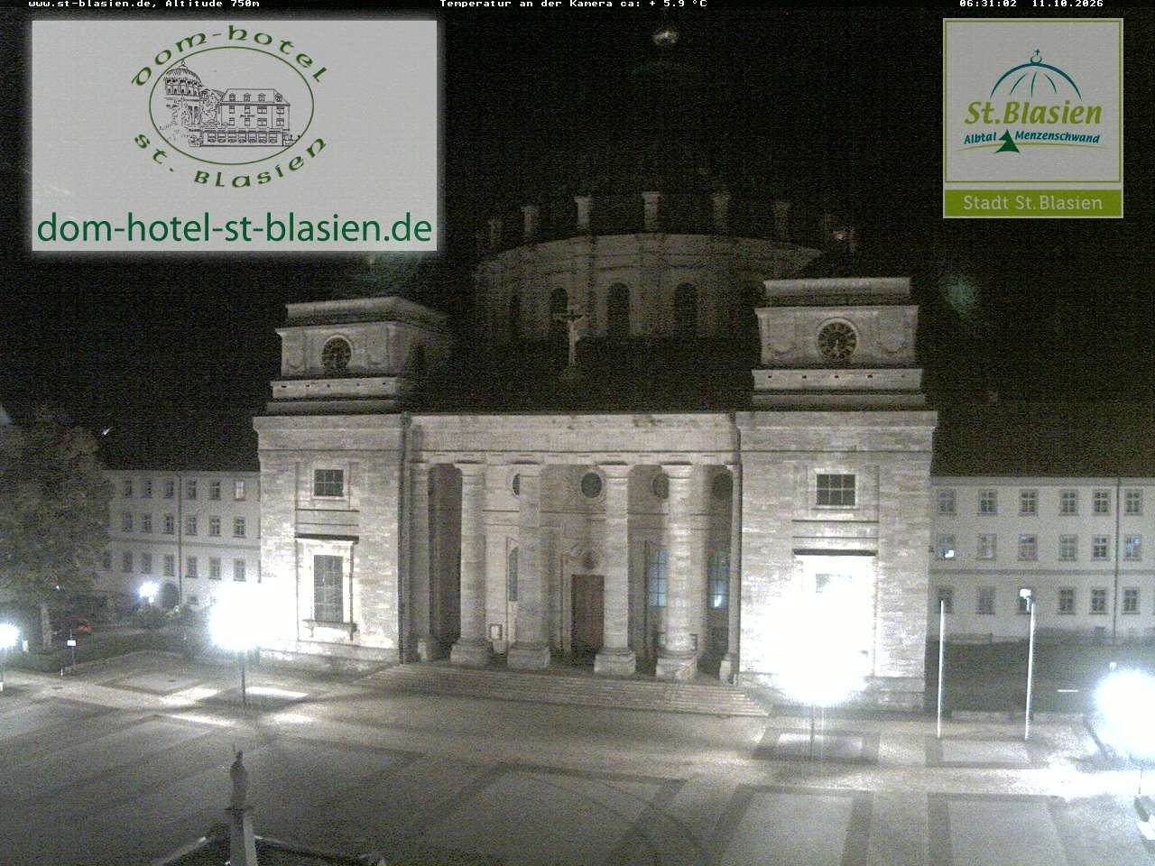 Archiv Foto Webcam St Blasien Menzenschwand Domplatz