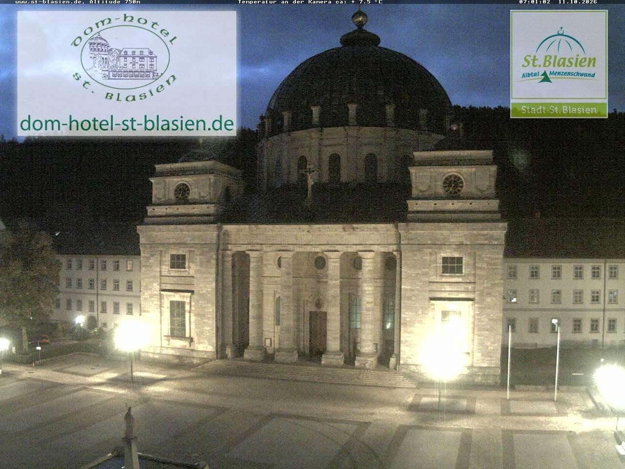 Archiv Foto Webcam St Blasien Menzenschwand Domplatz