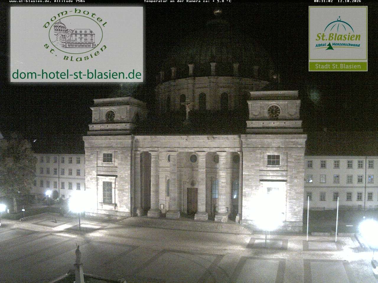 Archiv Foto Webcam St Blasien Menzenschwand Domplatz