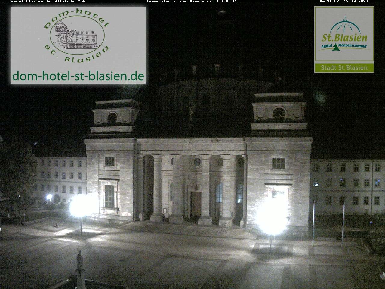 Archiv Foto Webcam St Blasien Menzenschwand Domplatz