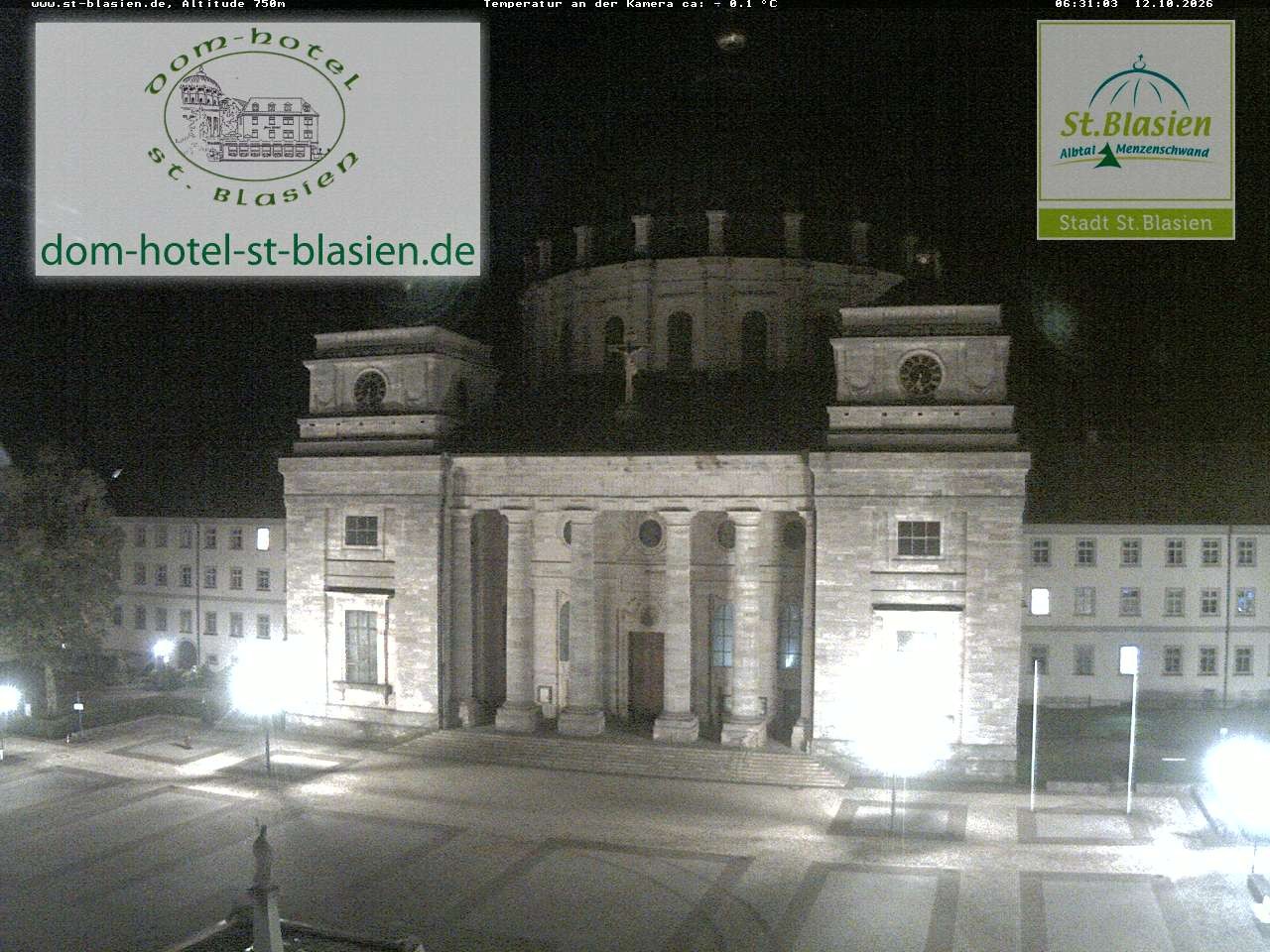 Archiv Foto Webcam St Blasien Menzenschwand Domplatz