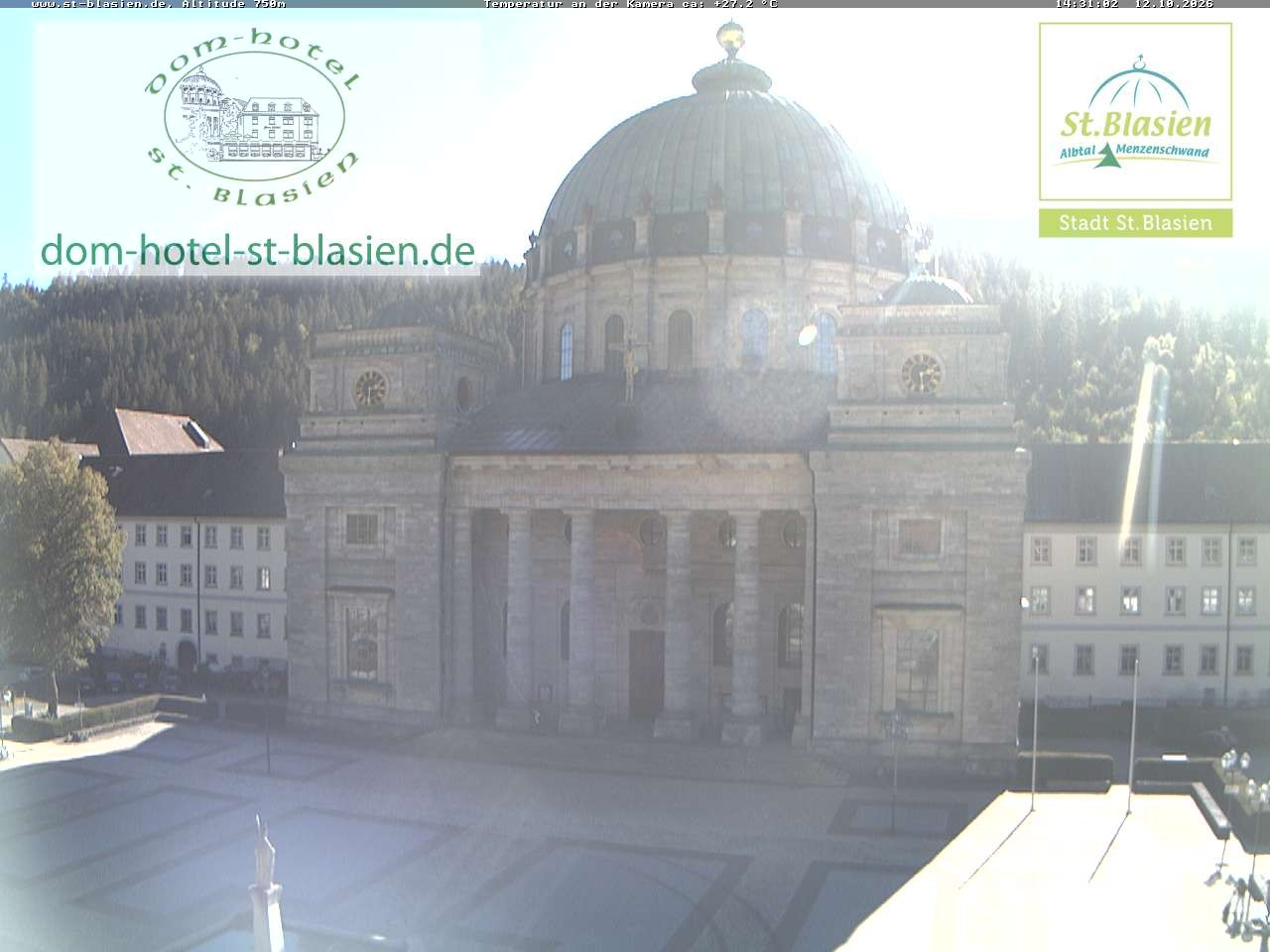 Archiv Foto Webcam St Blasien Menzenschwand Domplatz