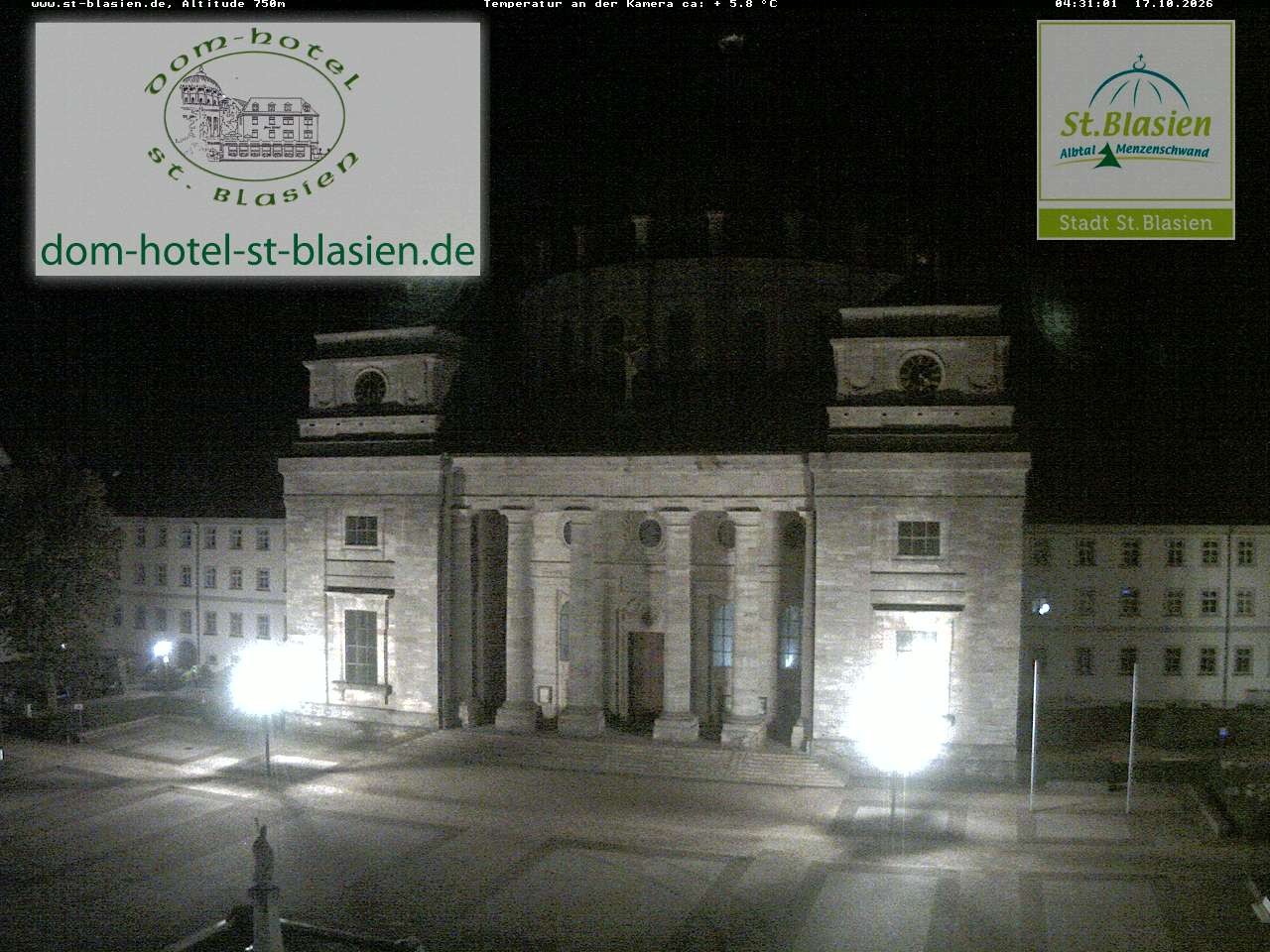 Archiv Foto Webcam St Blasien Menzenschwand Domplatz