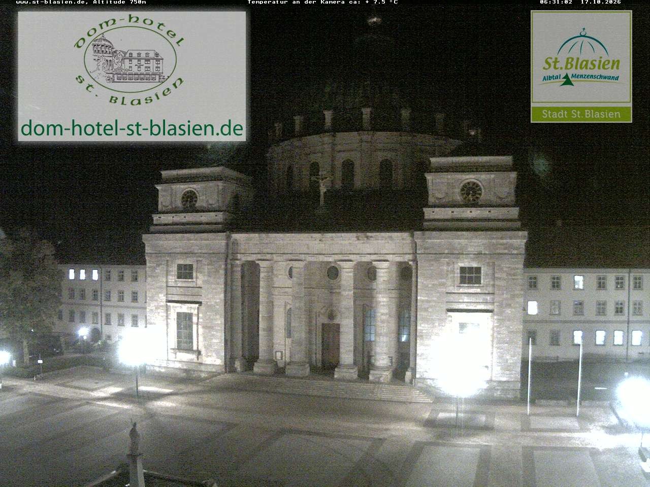 Archiv Foto Webcam St Blasien Menzenschwand Domplatz