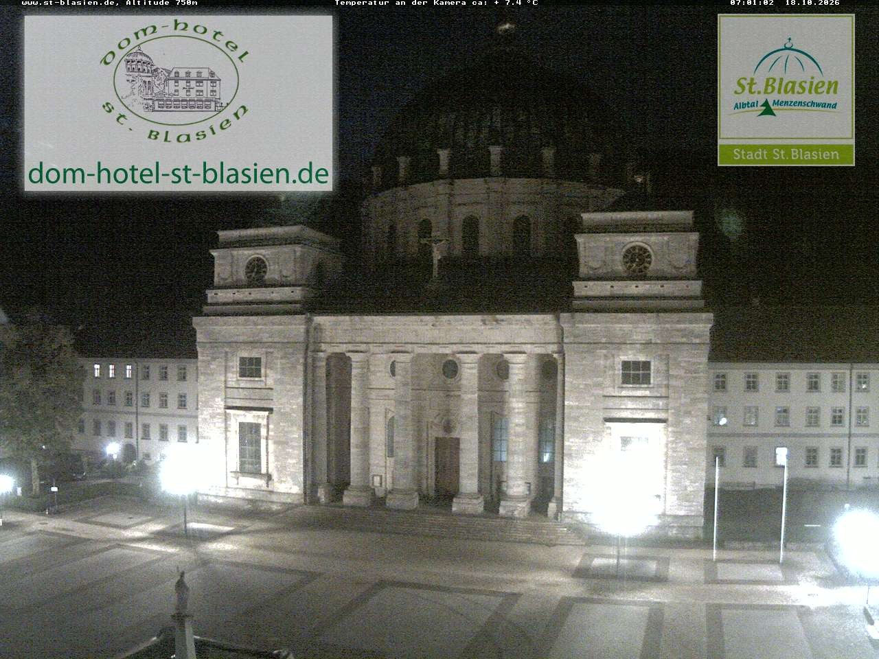 Archived image Webcam St Blasien Menzenschwand cathedral