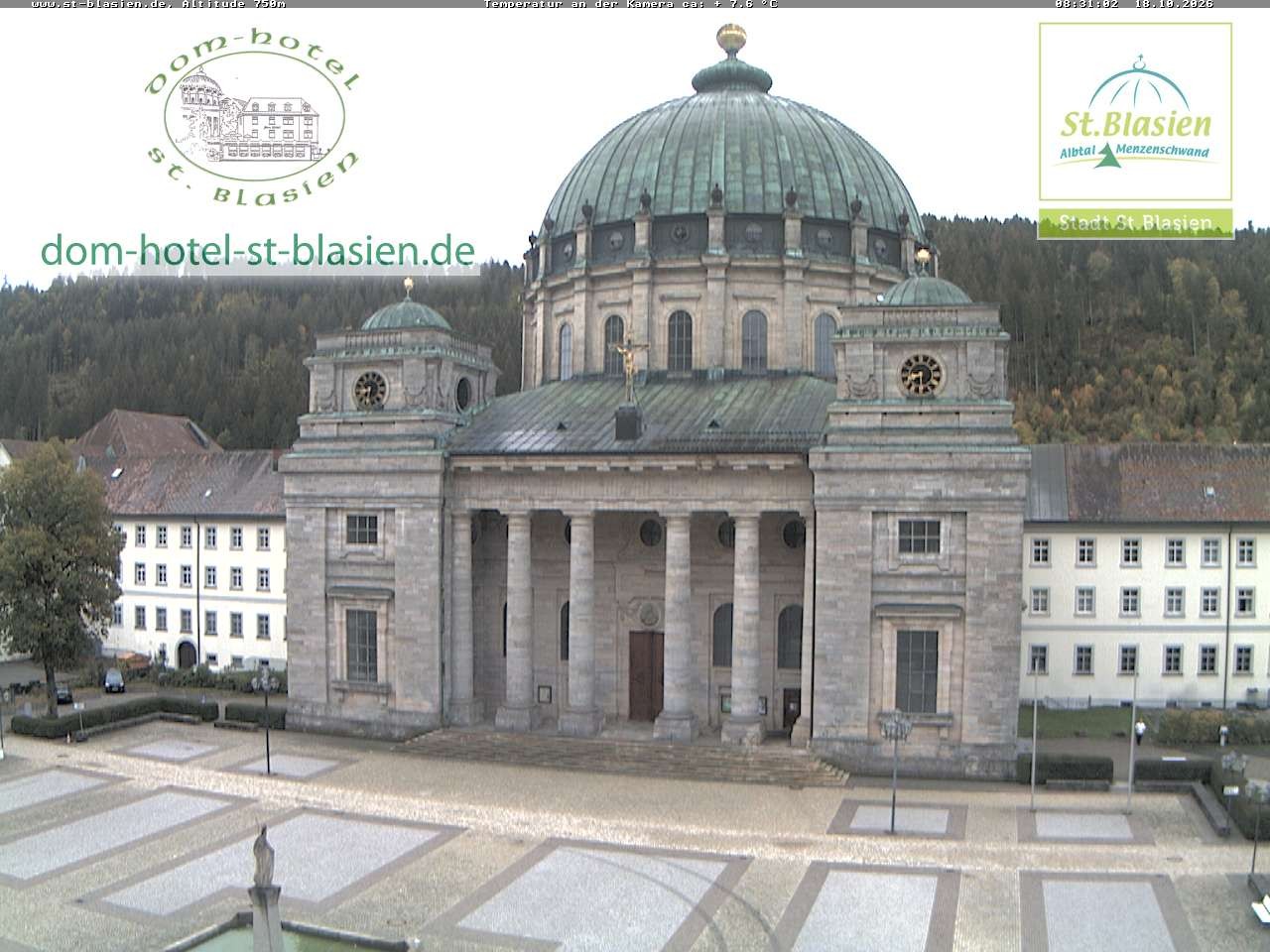 Archived image Webcam St Blasien Menzenschwand cathedral