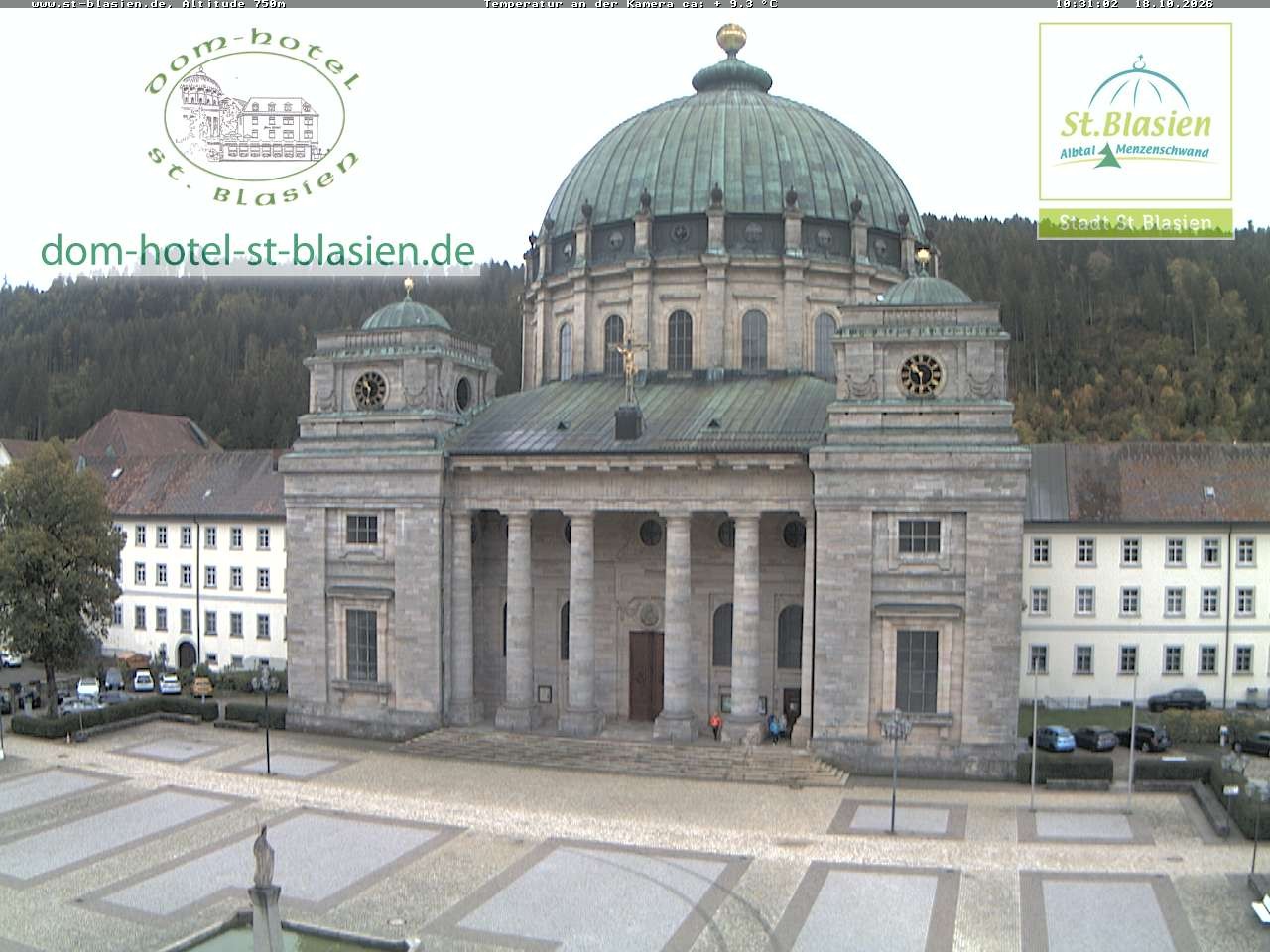 Archived image Webcam St Blasien Menzenschwand cathedral