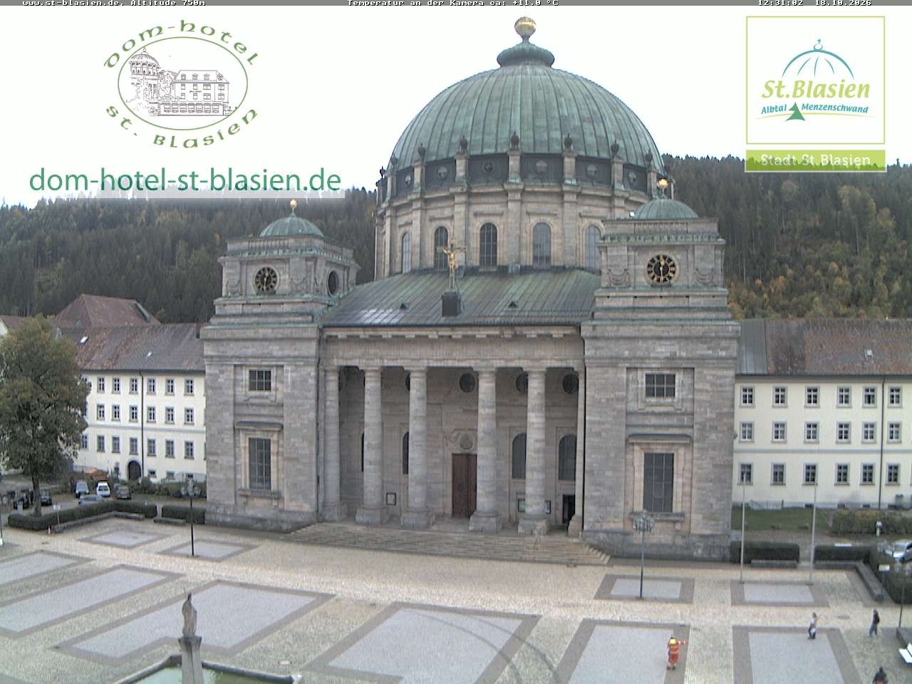 Archived image Webcam St Blasien Menzenschwand cathedral
