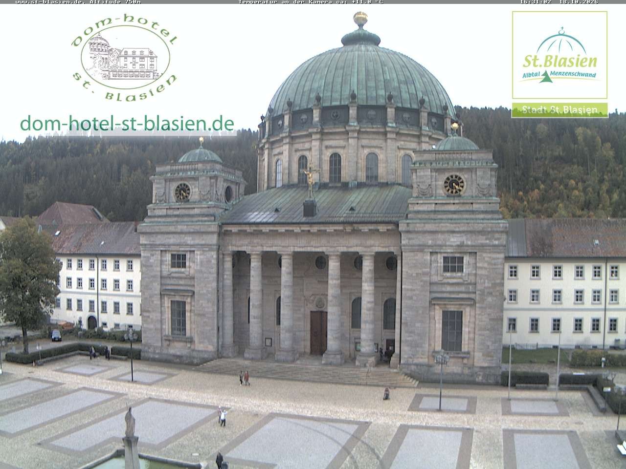 Archived image Webcam St Blasien Menzenschwand cathedral