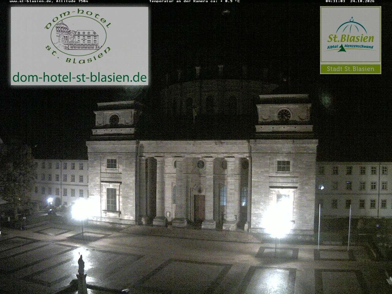 Archived image Webcam St Blasien Menzenschwand cathedral