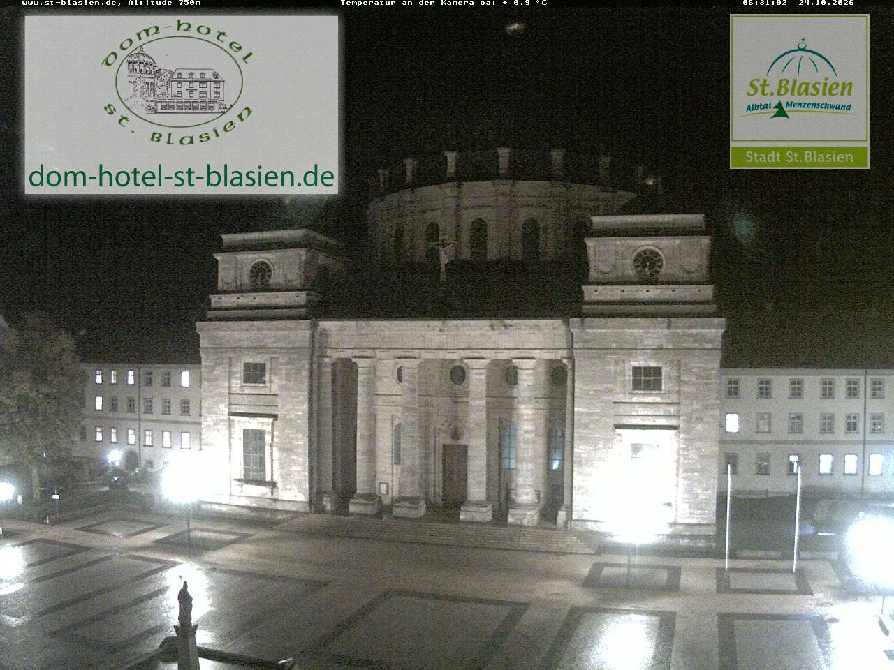Archived image Webcam St Blasien Menzenschwand cathedral