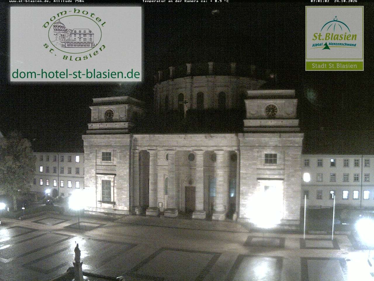 Archived image Webcam St Blasien Menzenschwand cathedral