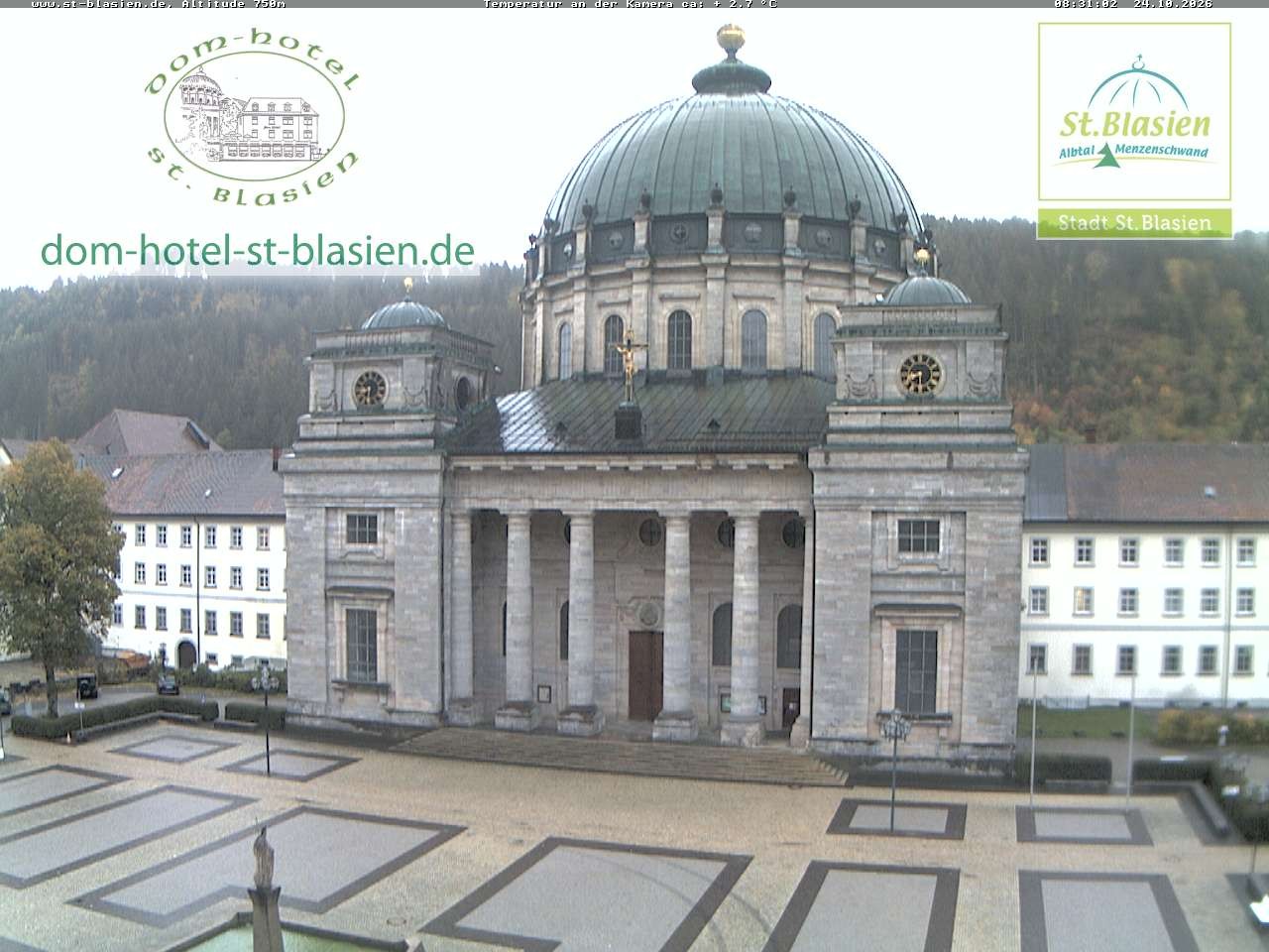 Archived image Webcam St Blasien Menzenschwand cathedral